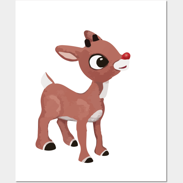 Classic Rudolph Wall Art by GraphicLoveShop